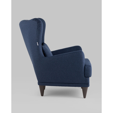 Кресло Скотт рогожка синий