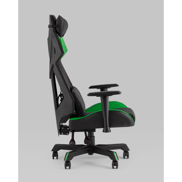 Кресло спортивное TopChairs Рэтчэт зеленый с высокой спинкой