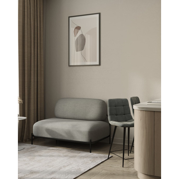 Диван Стоун рогожка серый на ножках