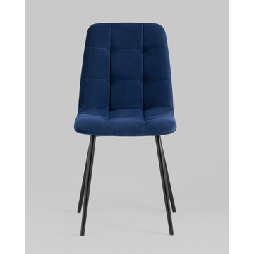 Стул Oliver велюр тёмно-синий 4 шт