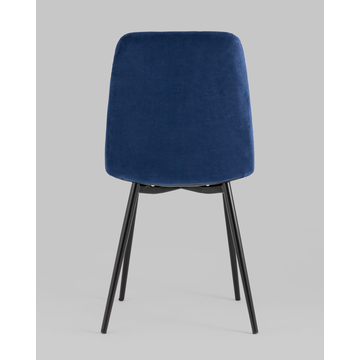 Стул Oliver велюр тёмно-синий 4 шт