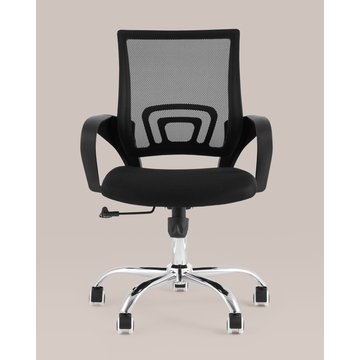 Кресло офисное TopChairs Simple New черный спинка сетка