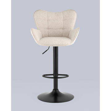 Барное кресло Гранд серо-бежевый с подлокотниками