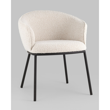 Стул Дон бежевый букле черные ножки