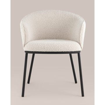 Стул Дон бежевый букле черные ножки