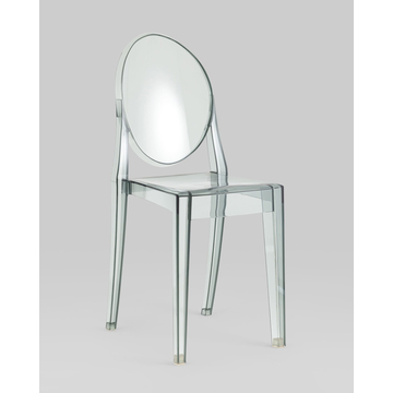 Стул Victoria Ghost NEW серый прозрачный пластик