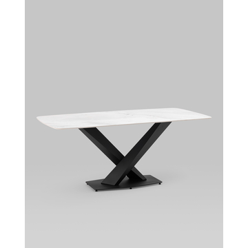 Стол обеденный Belle 180х90 белый мрамор