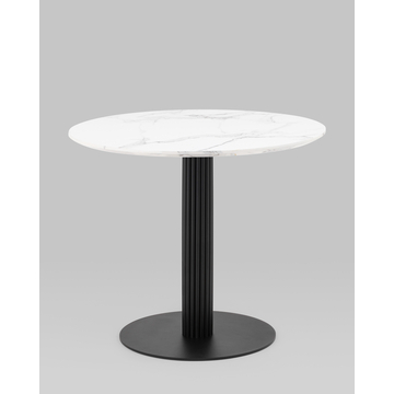 Стол обеденный Stem D90 мрамор на одной ножке