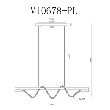 Светильник подвесной светодиодный Moderli V10678-PL True