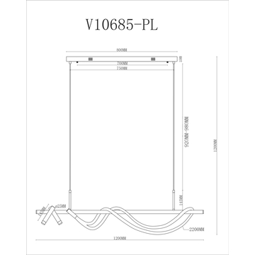 Светильник подвесной светодиодный Moderli V10685-PL True