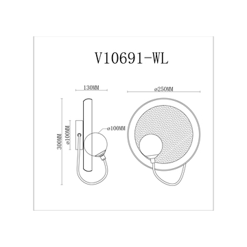 Светильник настенный Moderli V10691-WL Cosmi