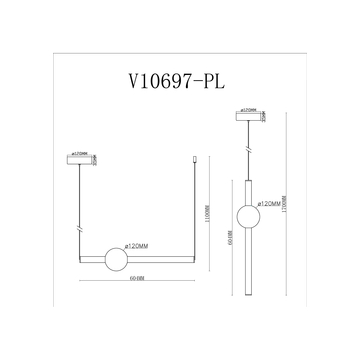 Светильник подвесной светодиодный Moderli V10697-PL Eclipse