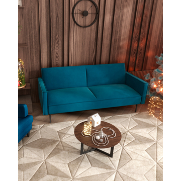 Диван прямой Кассель велюр синий