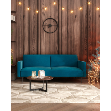 Диван прямой Кассель велюр синий