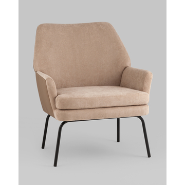 Кресло Харви светло-коричневый с коричневой экокожей