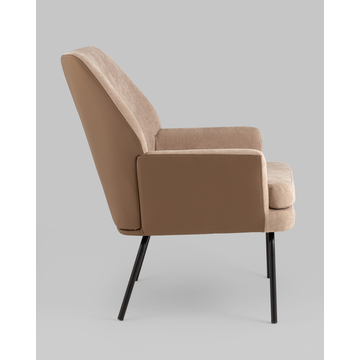 Кресло Харви светло-коричневый с коричневой экокожей