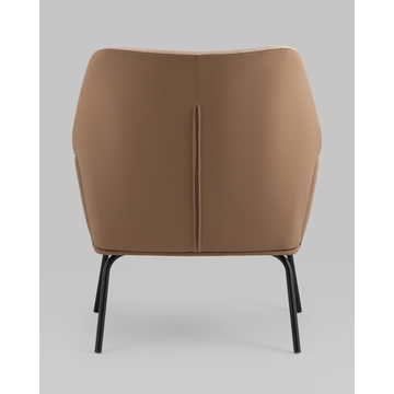 Кресло Харви светло-коричневый с коричневой экокожей