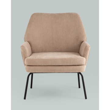 Кресло Харви светло-коричневый с коричневой экокожей