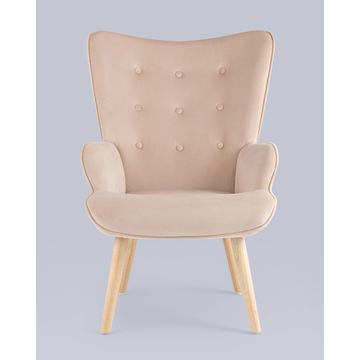 Кресло Хью велюр бежевый