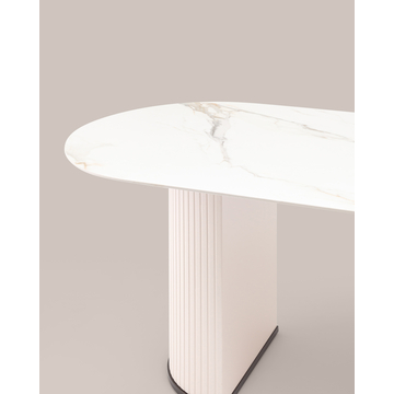 Стол обеденный овальный Opera 180х90 белый