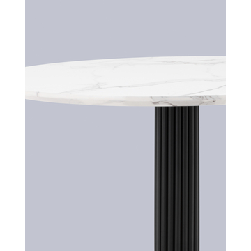 Стол обеденный Stem D90 мрамор на одной ножке