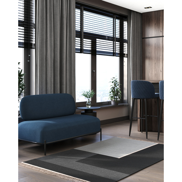 Диван Стоун рогожка синий