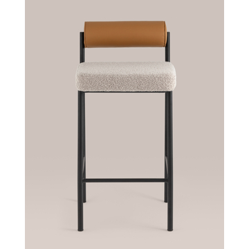 Стул полубарный Балла бежевый на металлических ножках