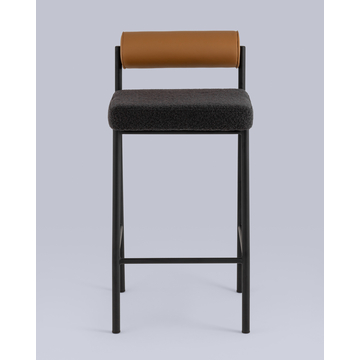 Стул полубарный Балла темно-серый на металлических ножках