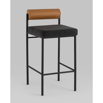 Стул полубарный Балла темно-серый на металлических ножках