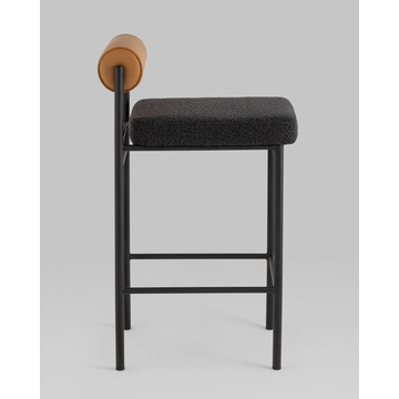 Стул полубарный Балла темно-серый на металлических ножках