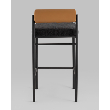 Стул полубарный Балла темно-серый на металлических ножках