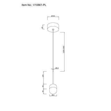 Светильник подвесной светодиодный Moderli V10861-PL Drop