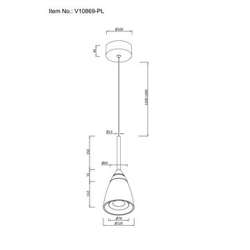 Светильник подвесной светодиодный Moderli V10869-PL Leina