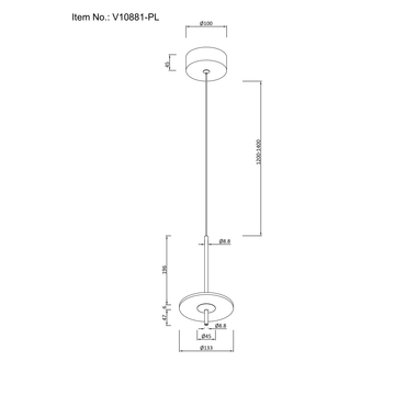 Светильник подвесной светодиодный Moderli V10881-PL Ella