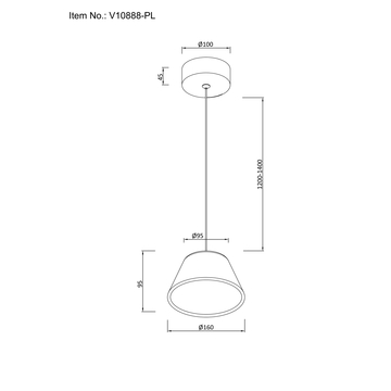 Светильник подвесной светодиодный Moderli V10888-PL Atla