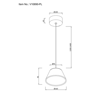 Светильник подвесной светодиодный Moderli V10890-PL Atla