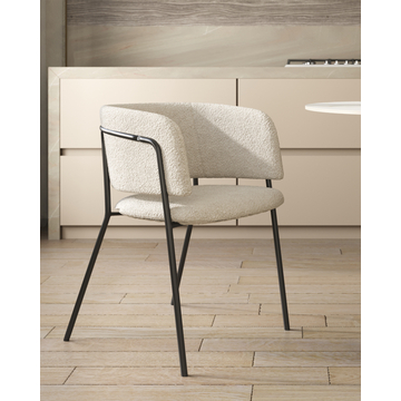 Стул Нэлли ткань букле белый