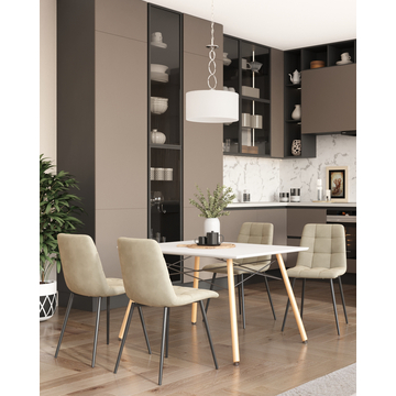 Стул Одди велюр бежевый