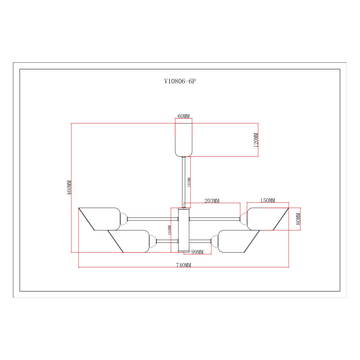 Люстра подвесная Moderli V10806-6P Avery
