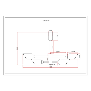 Люстра подвесная Moderli V10807-8P Avery
