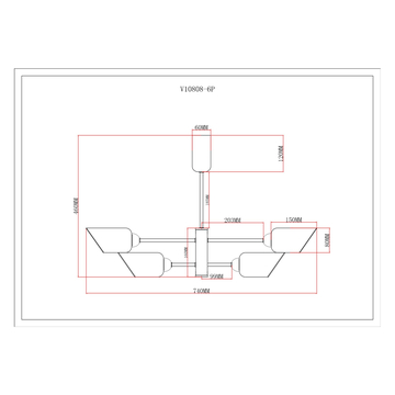Люстра подвесная Moderli V10808-6P Avery