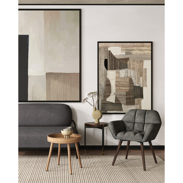 Кресло Брайан темно-серое на деревянных ножках