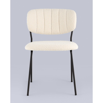 Стул Кэрол без подлокотников букле белый