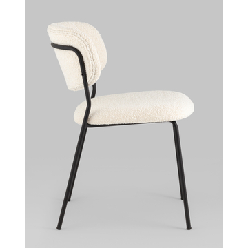 Стул Кэрол без подлокотников букле белый