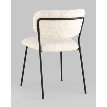 Стул Кэрол без подлокотников букле белый