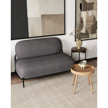 Кофейный журнальный столик Вуди круглый из дерева