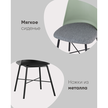 Стул Shell розовый пластиковый ножки металл