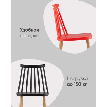 Стул Морган пластиковый черный