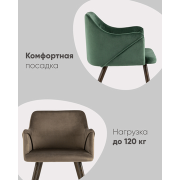Стул Монарх NEW коричневый с подлокотниками