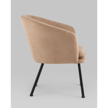 Кресло Декстер New бежевый черные металлические ножки